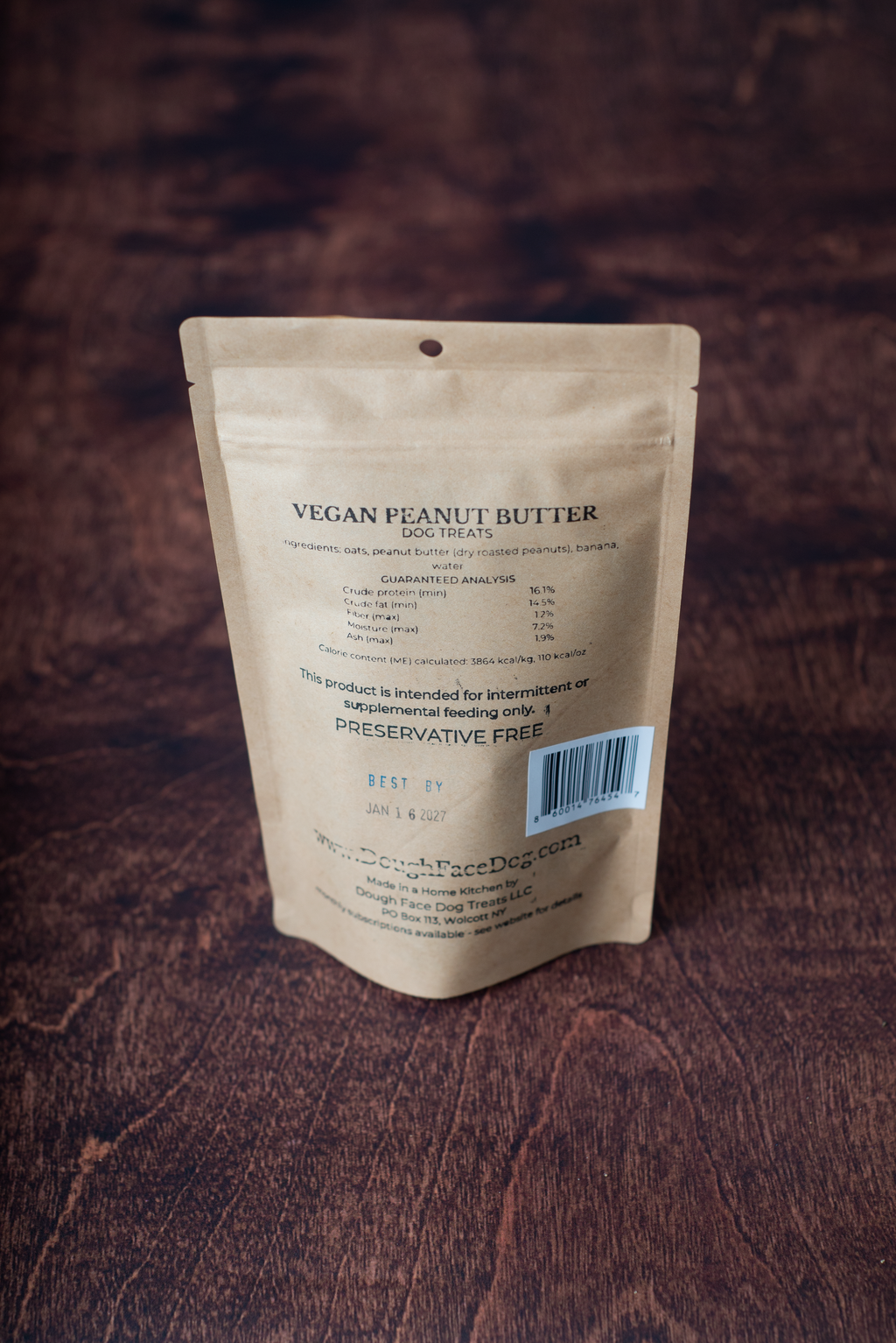 Vegan Crunchy Peanut Butter Dog Treats, Oven Baked