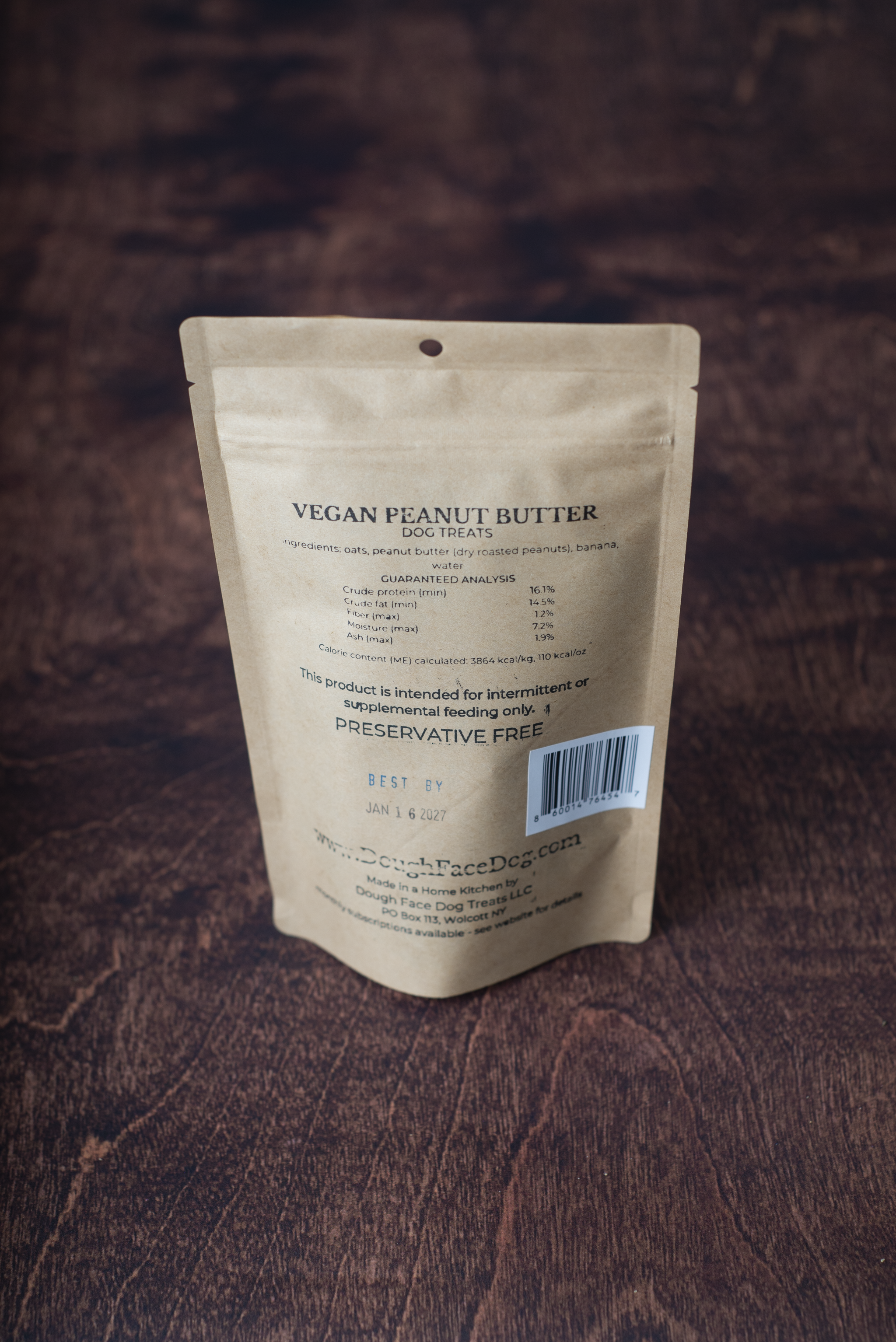 Vegan Crunchy Peanut Butter Dog Treats, Oven Baked