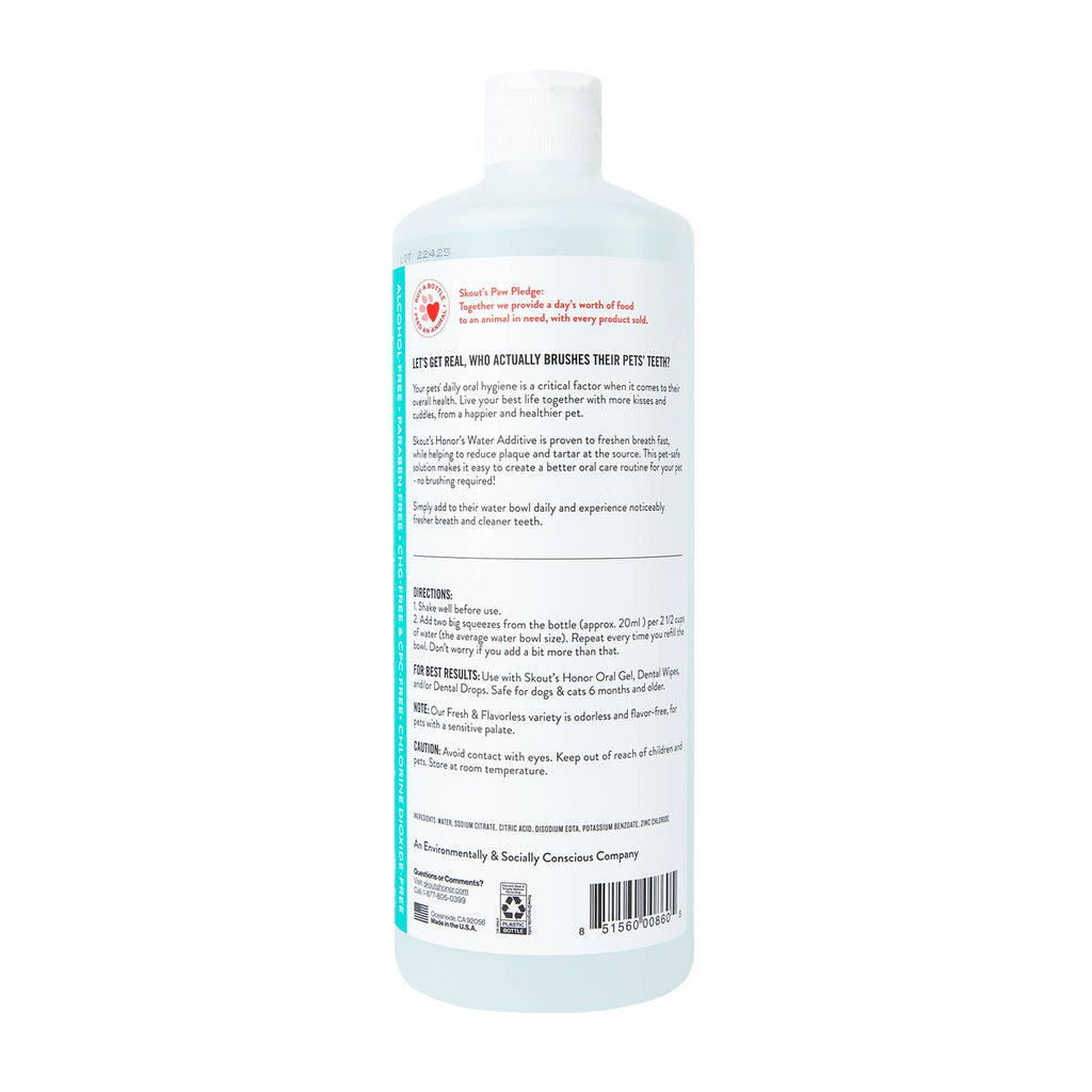 Skout's Honor Oral Care Water Additive: Flavorless 32 oz