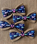 *Preppy Coastal Whales Lobster Center 5"