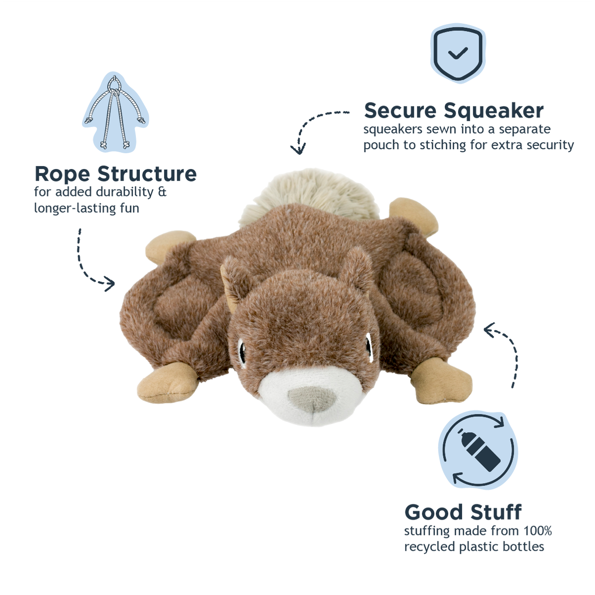 Tall Tails Squirrel Fling and Fetch Toy for Dogs