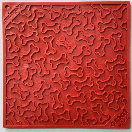 Bones eMat - Enrichment Lick Mat for Dogs and Cats | eMat Enrichment Toy for Anxiety Relief | SodaPup
