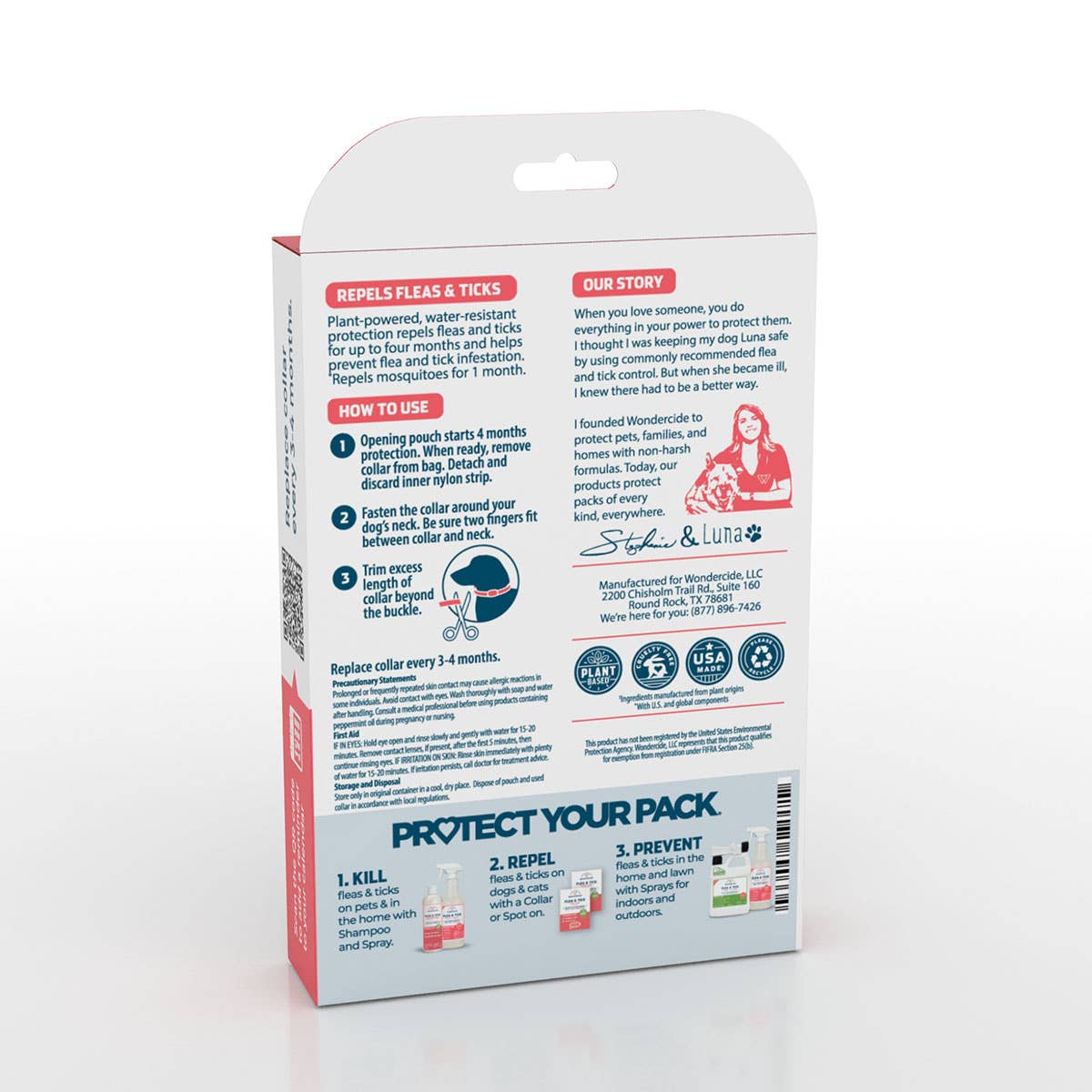 Wondercide Flea & Tick Collar for Dogs Peppermint Large