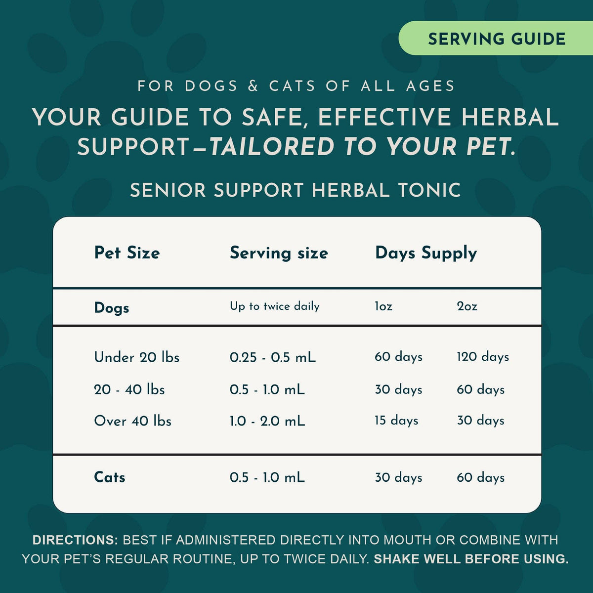 Senior Support Herbal Tonic Blend | Helps Maintain Optimal Health