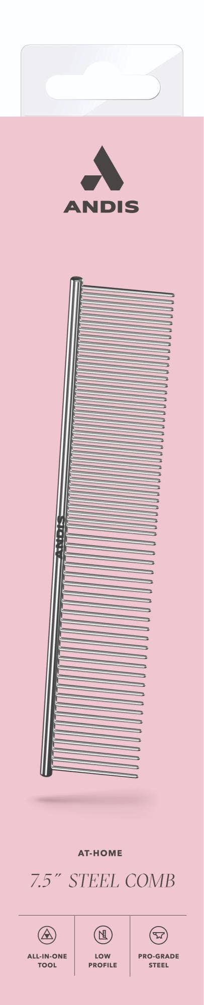 Andis 7-1/2" Steel Comb - VBL