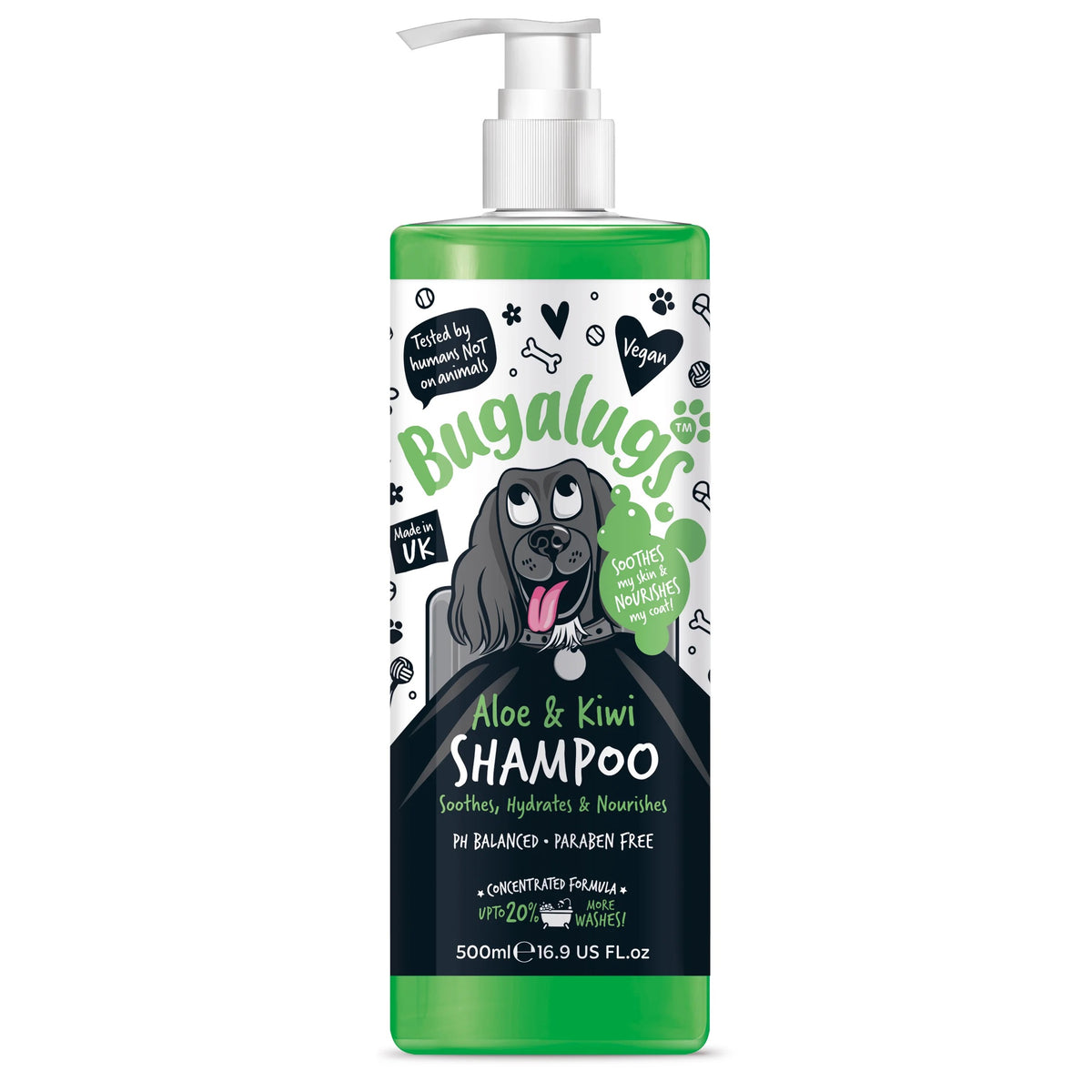 Bugalugs 500ml Aloe & Kiwi Dog Shampoo