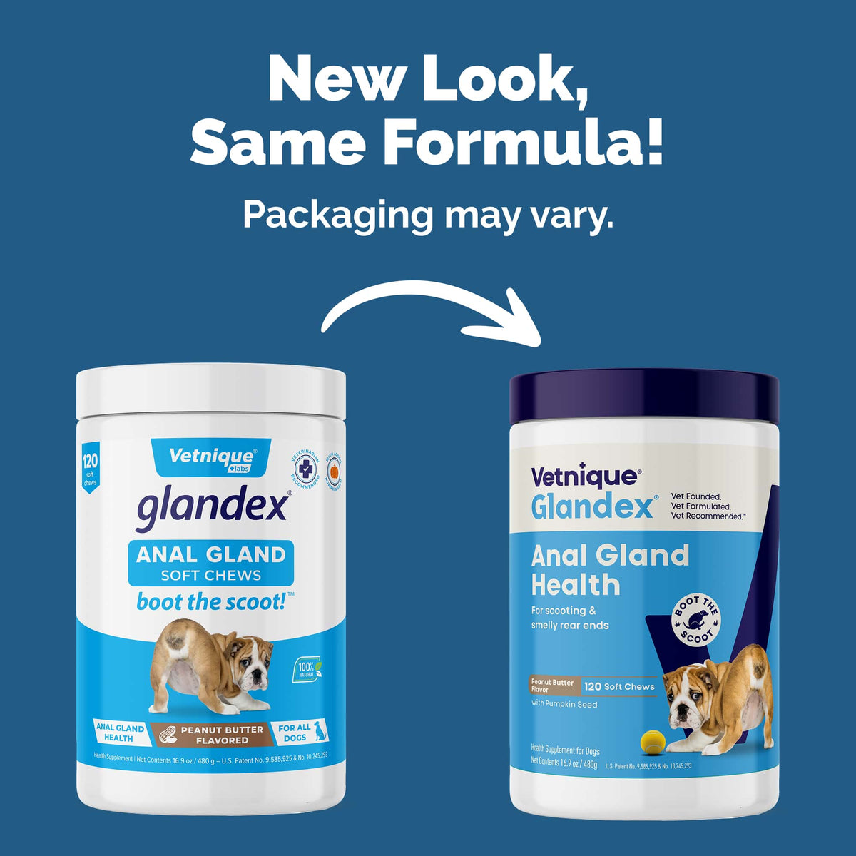 Glandex Anal Gland Support Soft Chews Peanut Butter 120ct