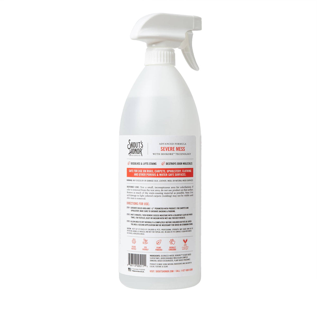 Skout's Honor Severe Mess Stain & Odor Advanced Formula 35oz