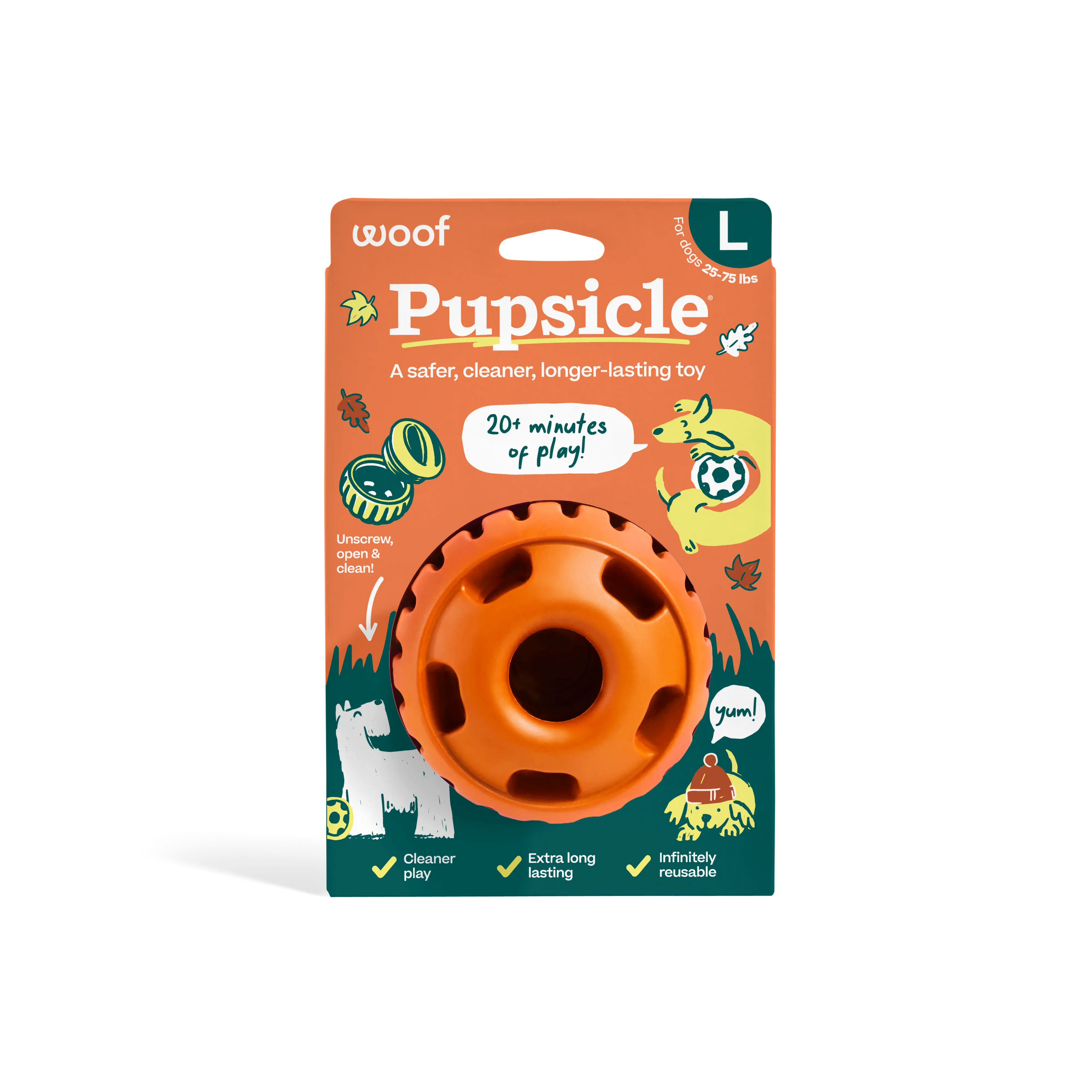 WOOF Pumpkin Pupsicle Large