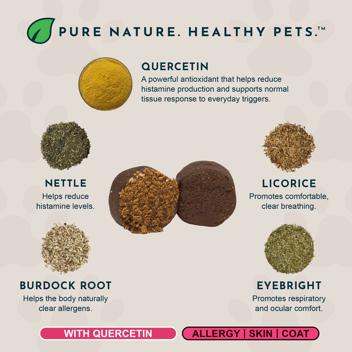 Seasonal Allergy Herbal Soft Chews | Herbal Allergy Support Formula | 60 Count