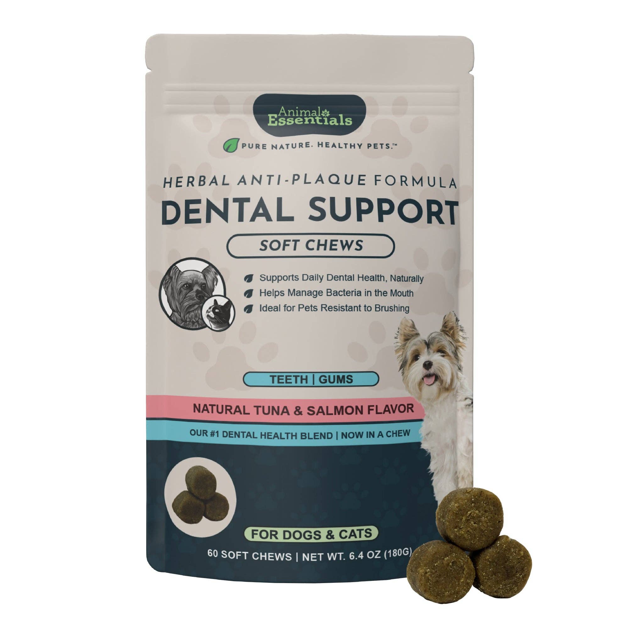 (Sea-dent) Dental Support Herbal Soft Chews | Herbal Anti-Plaque Formula | 60 Count