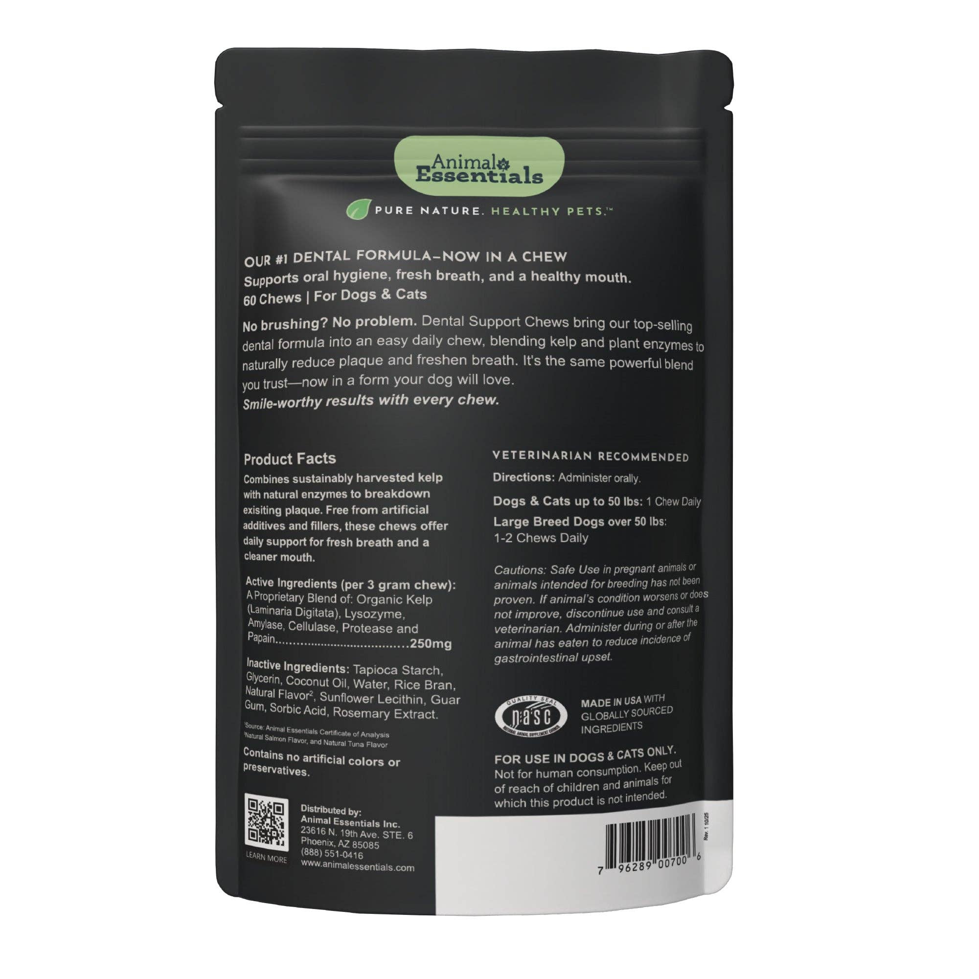 (Sea-dent) Dental Support Herbal Soft Chews | Herbal Anti-Plaque Formula | 60 Count