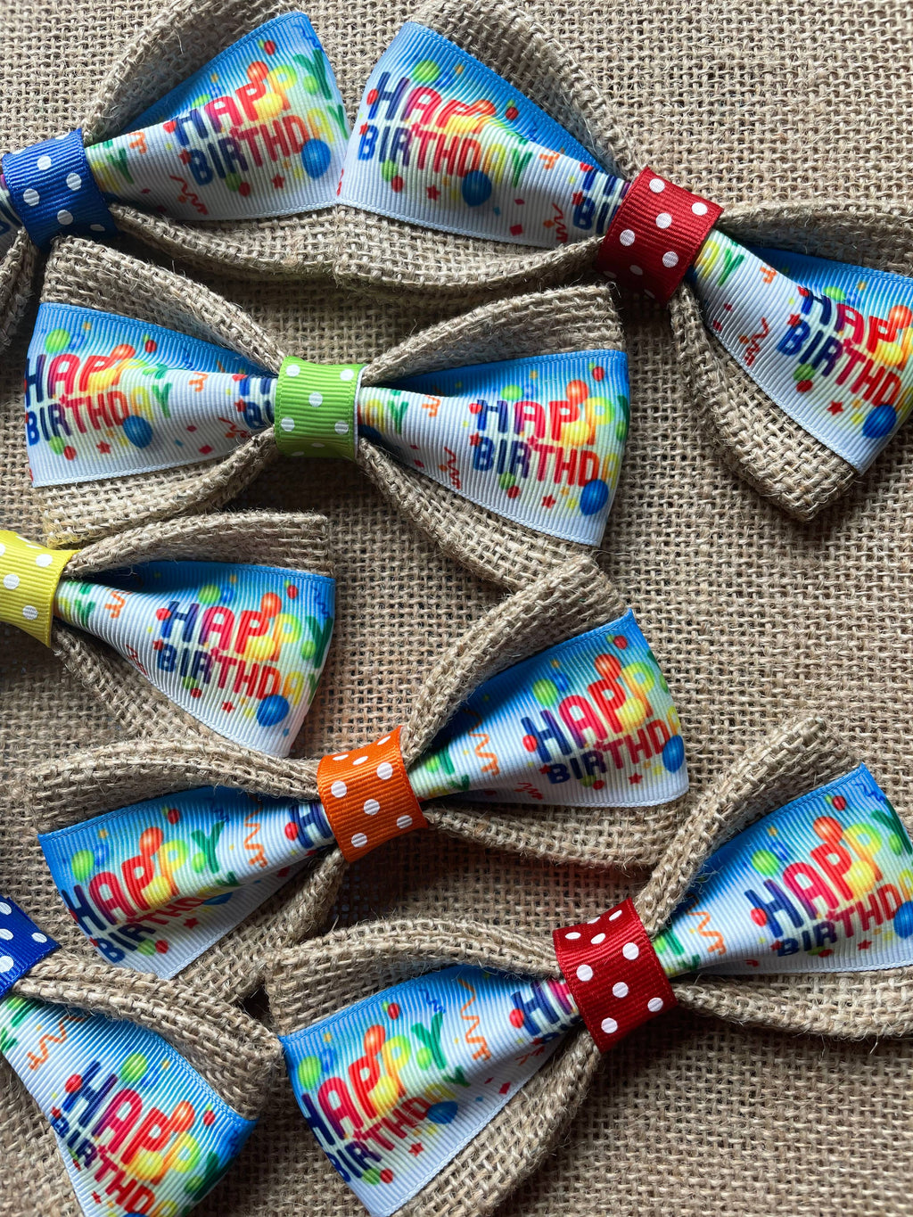 *Happy Birthday Polka Dot Center 5"