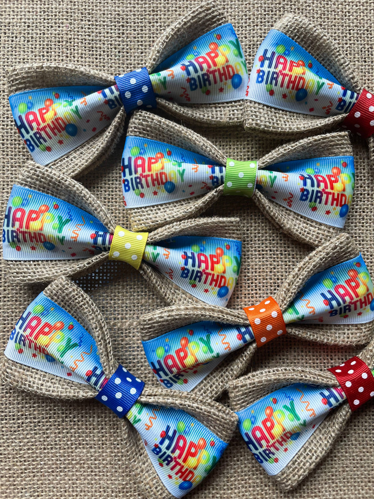 *Happy Birthday Polka Dot Center 5"
