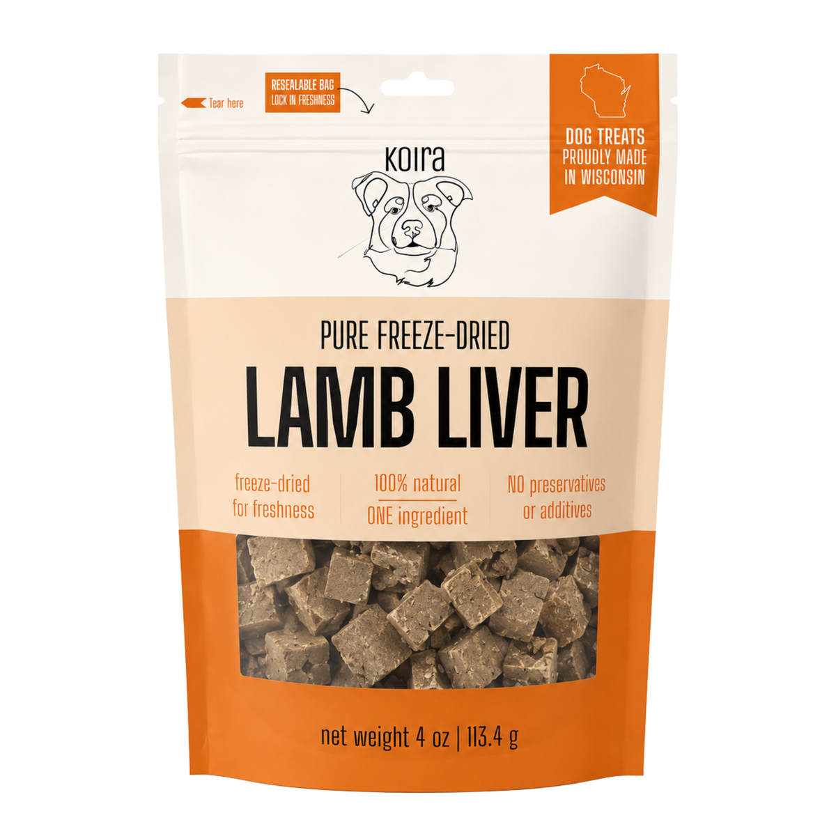 Freeze-dried Lamb Liver Dog Treats
