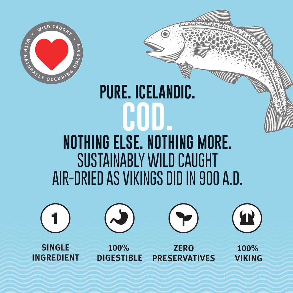 Icelandic+ Hand Wrapped Cod Skin 10" Long Chew Stick 2-Pack