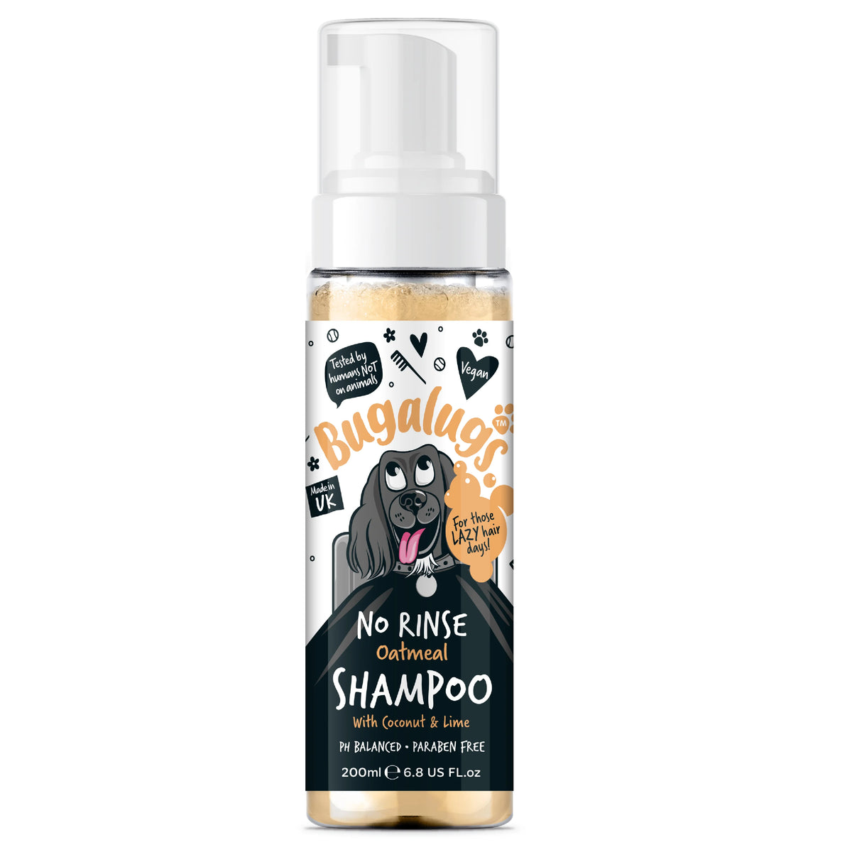 Bugalugs No Rinse Shampoo Oatmeal 200ml